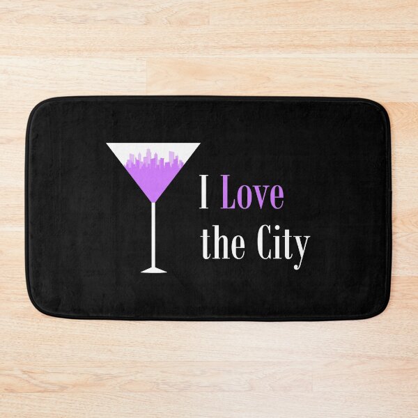 Item preview, I Love the City Purple Cityscape Martini Glass designed and sold by BrianSmith84.