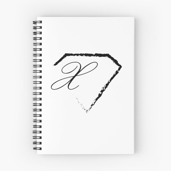 Item preview, X letter monogram initial diamond black designed and sold by mixtape80.