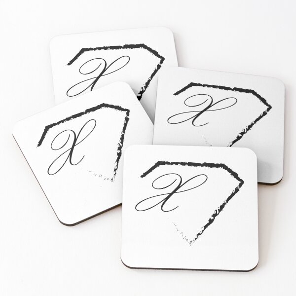 Item preview, X letter monogram initial diamond black designed and sold by mixtape80.