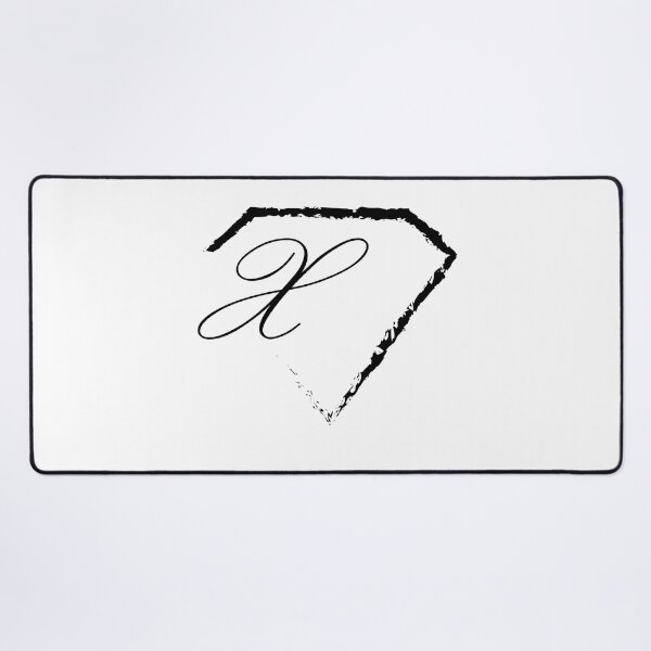 Item preview, X letter monogram initial diamond black designed and sold by mixtape80.
