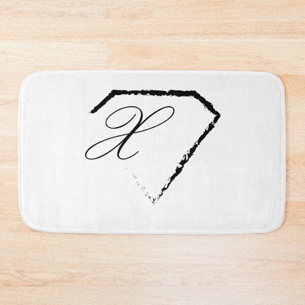 Item preview, X letter monogram initial diamond black designed and sold by mixtape80.