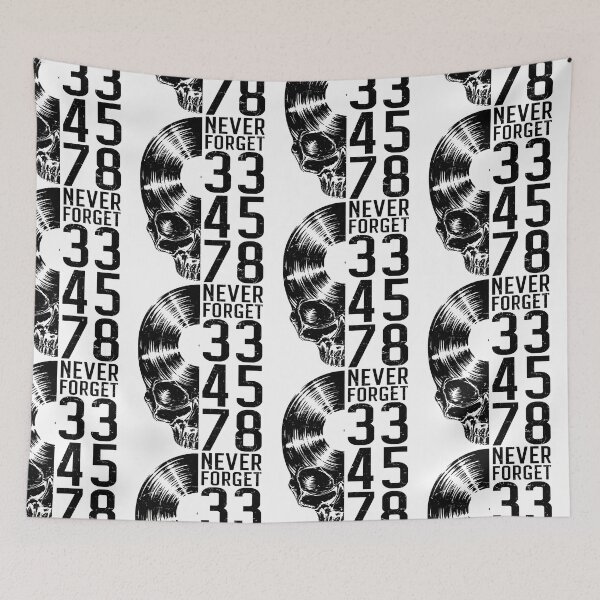 Item preview, Never Forget 33 45 78 RPM Vinyl Record Lover Gothic Skull designed and sold by GrandeDuc.