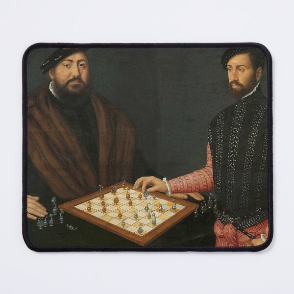 Item preview, Jean Frédéric de Saxe Playing Chess with a Spanish Nobleman by Anthonis Mor van Dashorst - Vintage Art designed and sold by RickE.