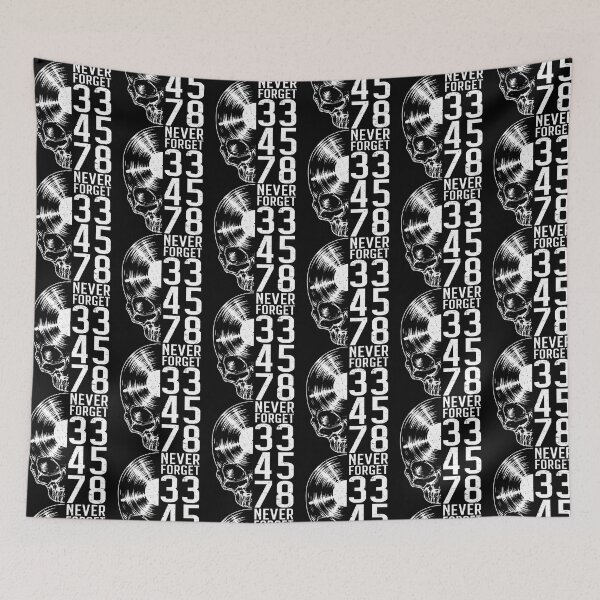 Item preview, Never Forget 33 45 78 RPM Vinyl Record Lover Gothic Skull designed and sold by GrandeDuc.