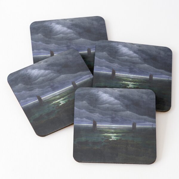 Item preview, HD Caspar David Friedrich - Sea Shore in Moonlight 1835 - 1836 designed and sold by Go Logo Designs.