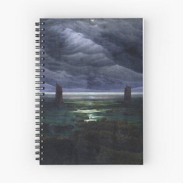 Artikelvorschau, HD Caspar David Friedrich - Sea Shore in Moonlight 1835 - 1836 entworfen und verkauft von Go Logo Designs.