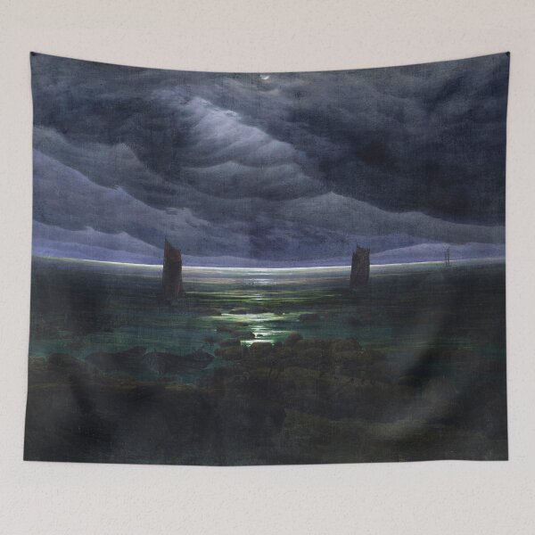 Item preview, HD Caspar David Friedrich - Sea Shore in Moonlight 1835 - 1836 designed and sold by Go Logo Designs.