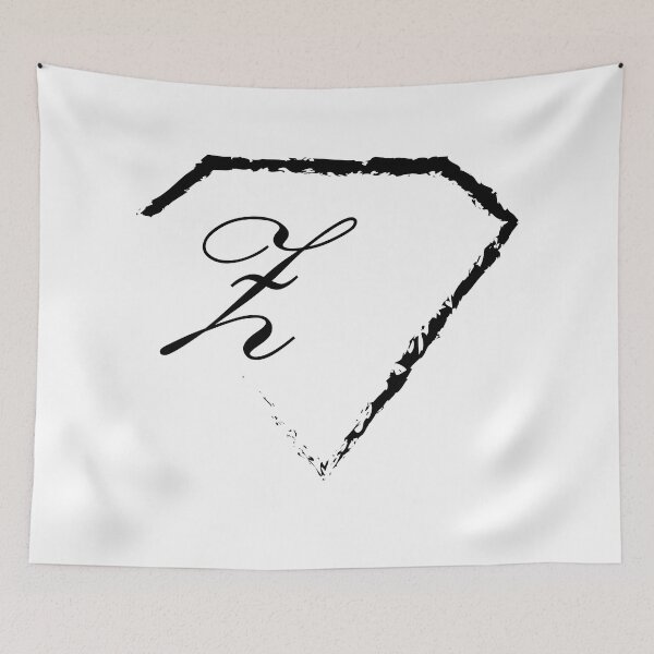 Item preview, X letter monogram initial diamond black designed and sold by mixtape80.