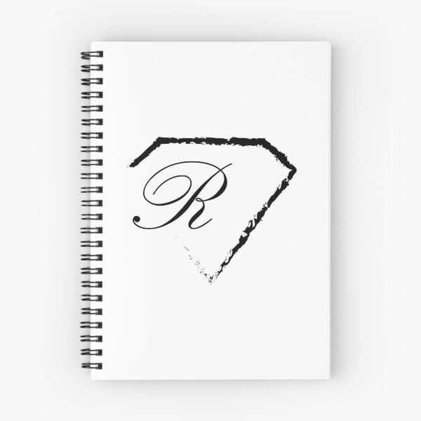 Item preview, R letter monogram initial diamond black designed and sold by mixtape80.