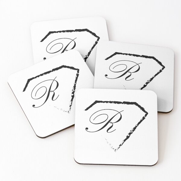 Item preview, R letter monogram initial diamond black designed and sold by mixtape80.