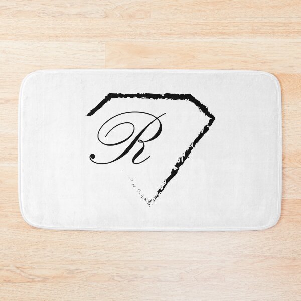 Item preview, R letter monogram initial diamond black designed and sold by mixtape80.
