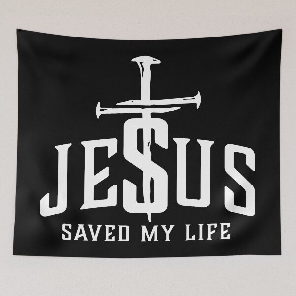 Item preview, Jesus Saved My Life, Jesus, Christian Quote designed and sold by ChristianLife.