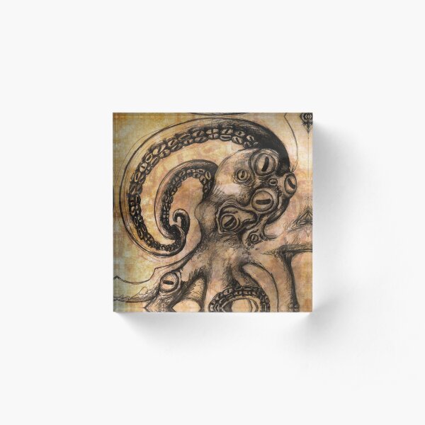 Ancient Octopus Acrylic Block