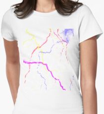 Colourful lightening Women's Fitted T-Shirt