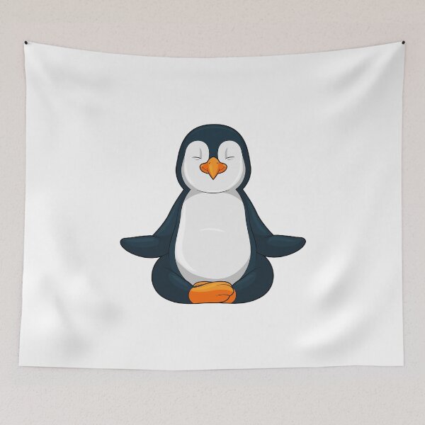 Artikelvorschau, Pinguin beim Yoga Fitness im Sitzen entworfen und verkauft von Snabdesign84.