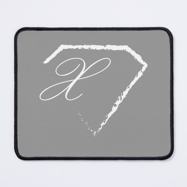 Item preview, X letter monogram initial diamond white designed and sold by mixtape80.