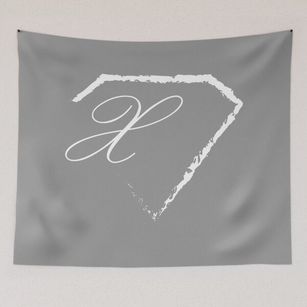 Item preview, X letter monogram initial diamond white designed and sold by mixtape80.