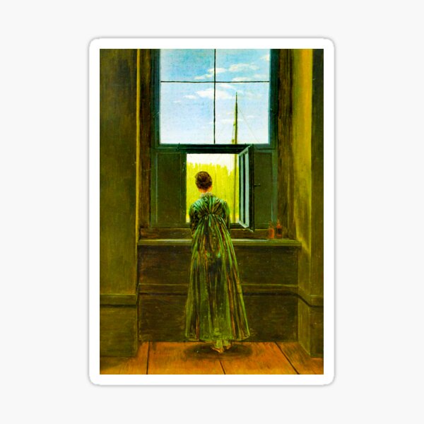 Artikel-Vorschau von HD Caspar David Friedrich - Woman at a Window, designt und verkauft von gologodesigns.