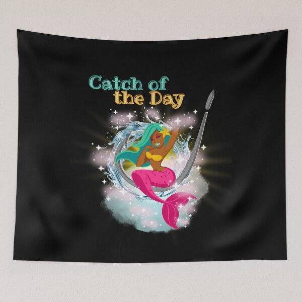 Item preview, Catch of the Day Cotton Candy Mermaid designed and sold by creatinginlove.