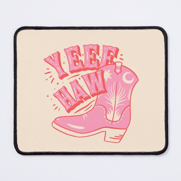 Item preview, YEEHAW | Pink Cowboy Space Cowgirl Rodeo Boot Preppy Aesthetic | HOWDY Y'ALL | White Background designed and sold by PEARROT.