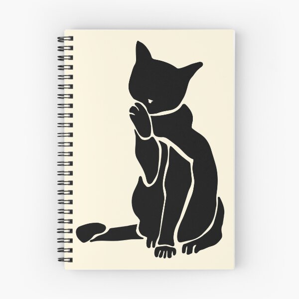 Item preview, Matisse's Cat Var. 1 in Inky Black and Beige designed and sold by ECMazurDesign.