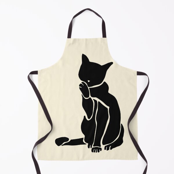 Item preview, Matisse's Cat Var. 1 in Inky Black and Beige designed and sold by ECMazurDesign.