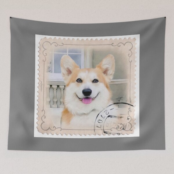 Item preview, Newton the Corgi Dog Vintage Postcard designed and sold by orionlodubyal.