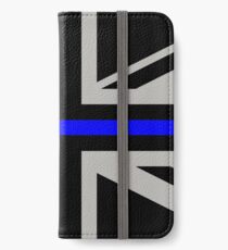 British Flag: Thin Blue Line iPhone Wallet/Case/Skin