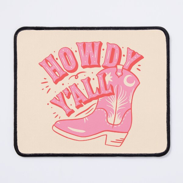 Item preview, HOWDY YALL | HOWDY Y'ALL  Cowboy Boot | Preppy Space Cowgirl Aesthetic | White Background designed and sold by PEARROT.