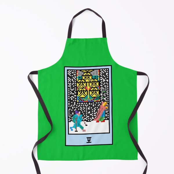 Item preview, Wait, is this pixel art tarot? Green - Minor Arcana 'Five of Pentacles' (Design for T-shirt, stickers and other accessories) designed and sold by Pixel Waite.