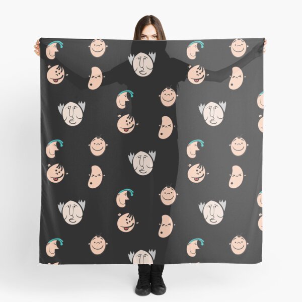 funny faces design Scarf