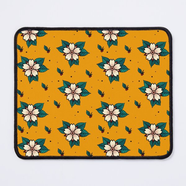 Item preview, Old School Tattoo Flower Pattern designed and sold by SoulArtLove.