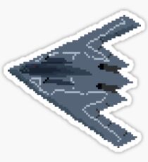 Pixel Art Stealth Bomber - The Kids' Picture Show Sticker