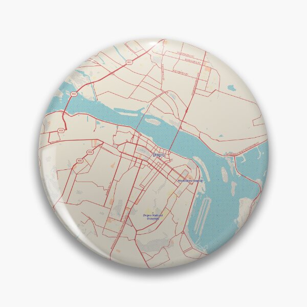 Item preview, Dnipro City Map designed and sold by randomorder.