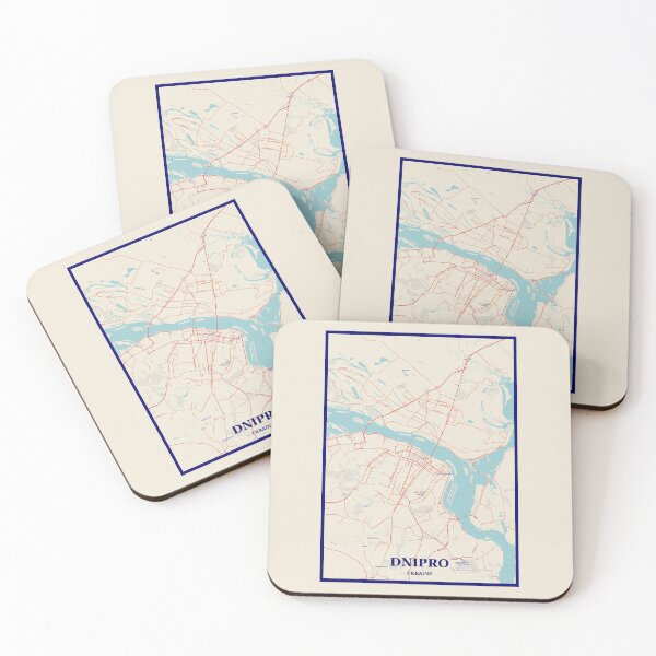 Item preview, Dnipro City Map designed and sold by randomorder.