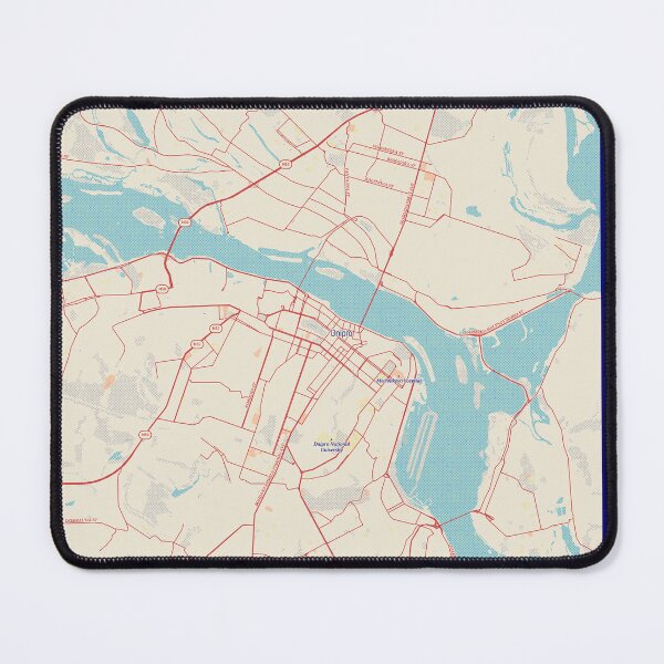 Item preview, Dnipro City Map designed and sold by randomorder.