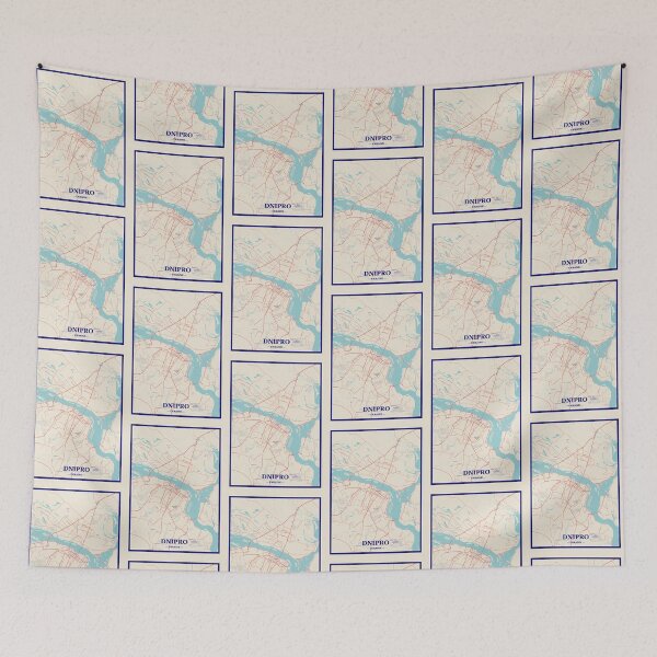 Item preview, Dnipro City Map designed and sold by randomorder.