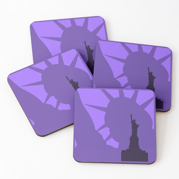 Item preview, Liberty statue - New York - in two tone Purple, original artwork designed and sold by Elizabeth-Banks.