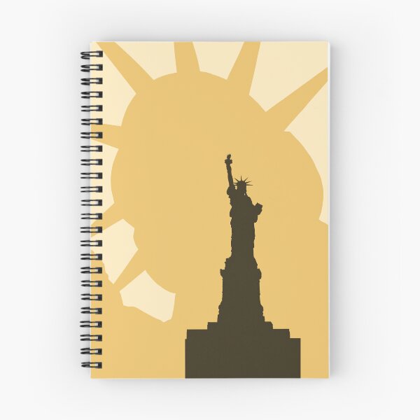 Item preview, Liberty statue - New York - in two tone Peach, original artwork designed and sold by Elizabeth-Banks.