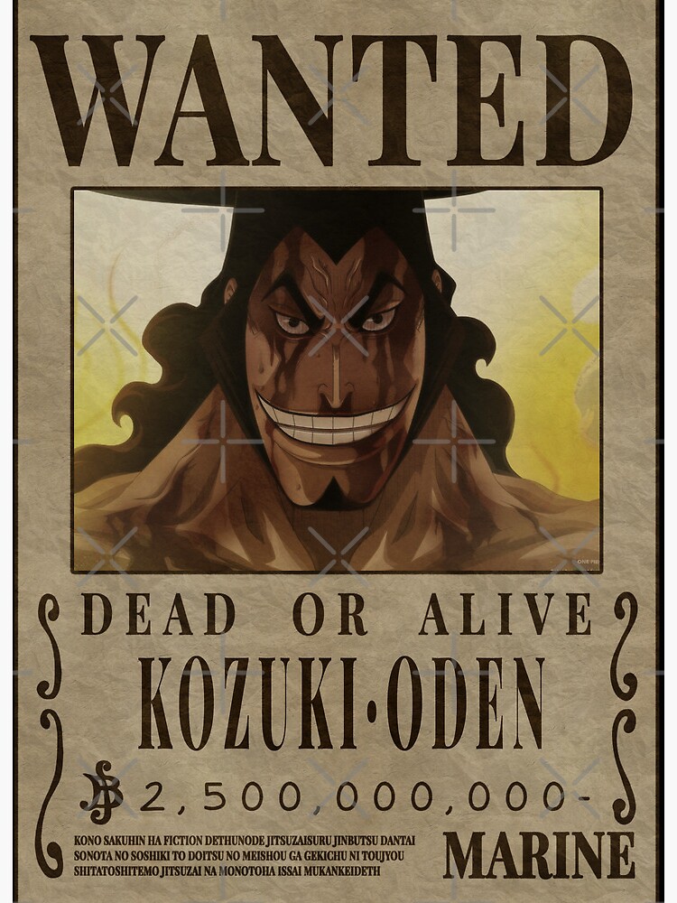 Mochila for Sale con la obra «Kozuki Oden Bounty One Piece Wanted