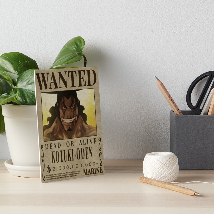 "Kozuki Oden Bounty One Piece Wanted Poster" Galeriedruck von