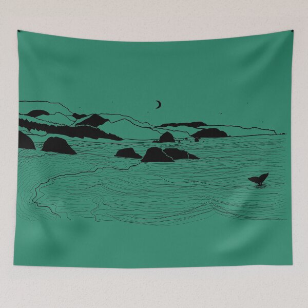 Item preview, Whale's Tale from Ecola Park looking down at Cannon Beach & Haystack Rock Oregon Coast. designed and sold by SaltyRaven.