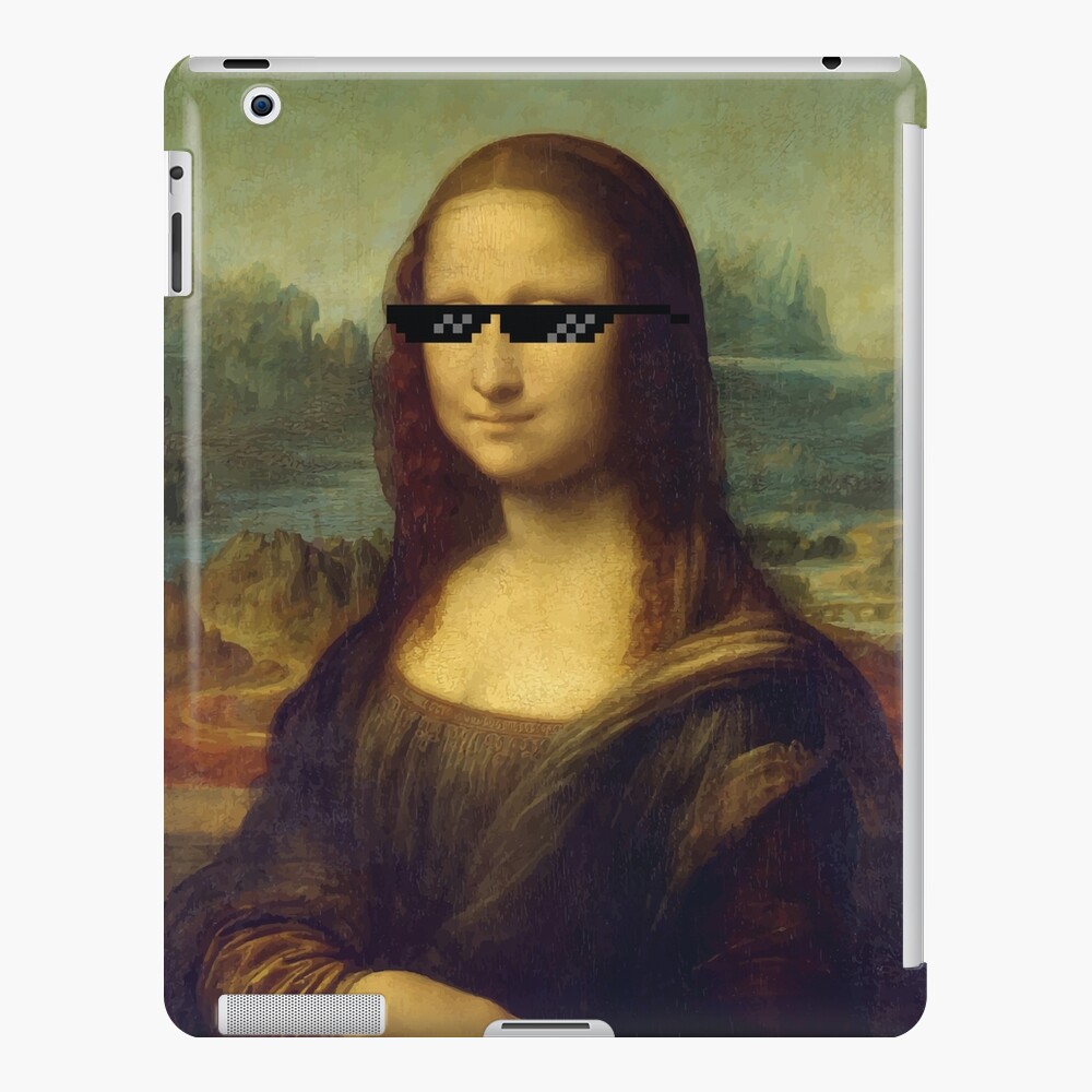 “Mona Lisa Gangster Glasses, Leonardo da Vinci” iPad Case & Skin for