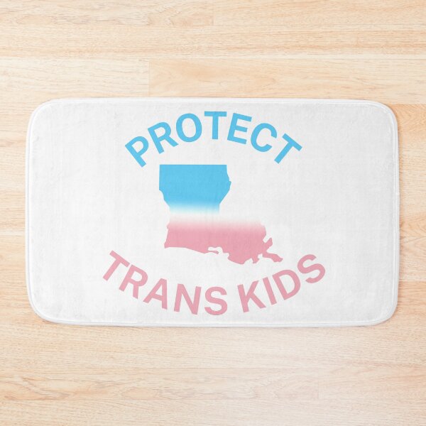Item preview, Protect Trans Kids Louisiana - Transgender Flag - Protect Transgender Children - Curved Design designed and sold by SayWhatYouFeel.