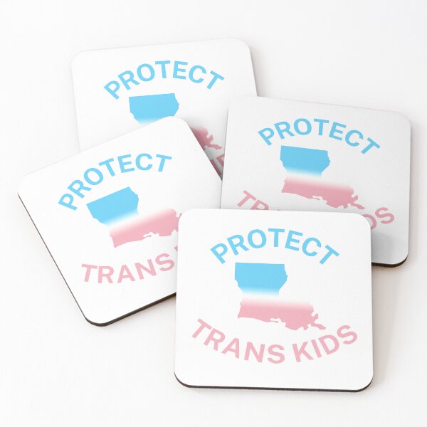Item preview, Protect Trans Kids Louisiana - Transgender Flag - Protect Transgender Children - Curved Design designed and sold by SayWhatYouFeel.