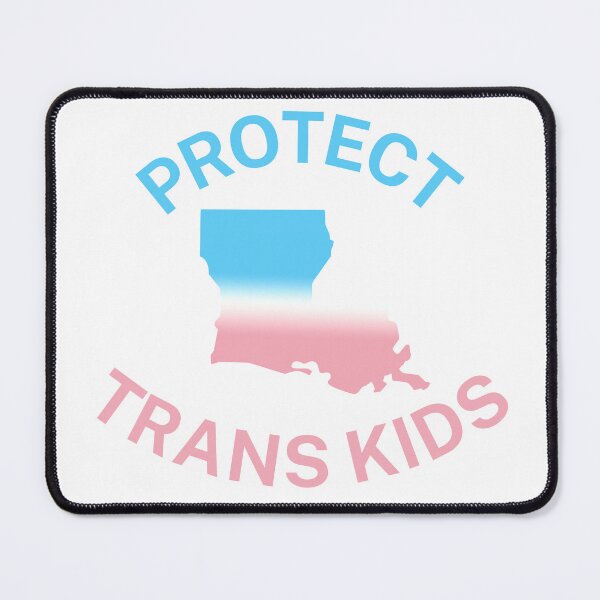 Item preview, Protect Trans Kids Louisiana - Transgender Flag - Protect Transgender Children - Curved Design designed and sold by SayWhatYouFeel.
