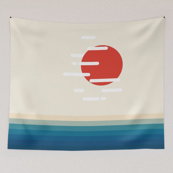 Item preview, Minimalist geometric seascape No.2 designed and sold by DPDesignArt.