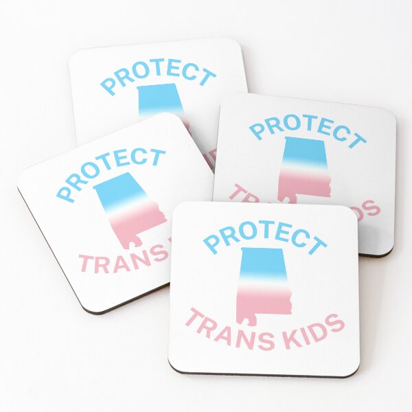 Item preview, Protect Trans Kids Alabama - Transgender Flag - Protect Transgender Children - Curved Design designed and sold by SayWhatYouFeel.
