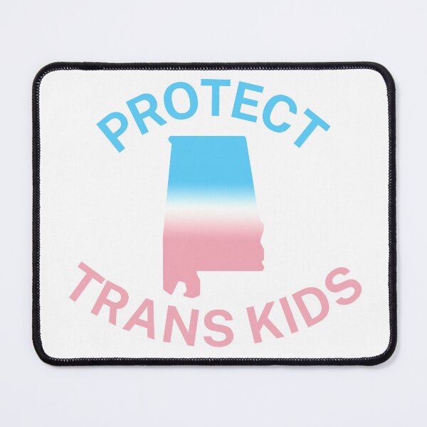 Item preview, Protect Trans Kids Alabama - Transgender Flag - Protect Transgender Children - Curved Design designed and sold by SayWhatYouFeel.