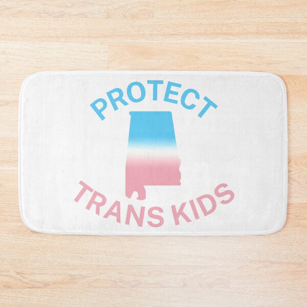Item preview, Protect Trans Kids Alabama - Transgender Flag - Protect Transgender Children - Curved Design designed and sold by SayWhatYouFeel.